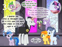 Size: 1440x1080 | Tagged: safe, artist:aimeelovesu, artist:bronybyexception, artist:krazy3, artist:missgoldendragon, artist:ryanbate, artist:sketchmcreations, artist:sonofaskywalker, artist:star-burn, artist:starryshineviolet, artist:tamalesyatole, imported from derpibooru, chancellor neighsay, peachy pie, shady daze, spike, star dreams, sweet pop, twilight sparkle, alicorn, dragon, earth pony, pony, unicorn, 3, advent calendar, book, bribery, candy, candy cane, catholicism, christmas, female, food, holiday, male, mare, stained glass, stallion, twilight sparkle (alicorn)