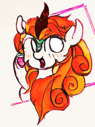 Size: 2165x2886 | Tagged: safe, artist:guiling, imported from derpibooru, autumn blaze, kirin, bust, portrait, solo