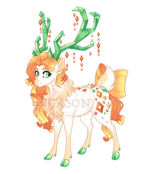 Size: 2664x2952 | Tagged: safe, artist:gigason, imported from derpibooru, oc, oc:bohemian crystal, hybrid, cloven hooves, female, obtrusive watermark, offspring, parent:rarity, parent:the great seedling, simple background, solo, transparent background, watermark