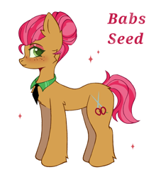 Size: 1658x1824 | Tagged: safe, artist:belkaart0w0, imported from derpibooru, babs seed, earth pony, pony, alternate hairstyle, eyeshadow, female, freckles, makeup, mare, necktie, older, older babs seed, simple background, solo, white background