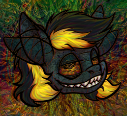 Size: 1100x1000 | Tagged: safe, artist:jehr, imported from derpibooru, oc, oc:jehr, original species, pony, acid, acid trip, digital, digital art, solo