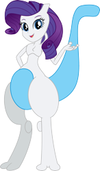 Size: 1815x3105 | Tagged: safe, artist:dupontsimon, imported from derpibooru, rarity, mewtwo, legendary pokémon, pokefied, pokémon, simple background, solo, transparent background