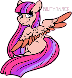 Size: 1338x1433 | Tagged: safe, artist:sexygoatgod, imported from derpibooru, oc, oc only, oc:twinkle lullaby, pegasus, pony, adoptable, female, magical lesbian spawn, mare, offspring, parent:fluttershy, parent:twilight sparkle, parents:twishy, pegasus oc, simple background, solo, transparent background