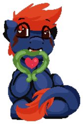 Size: 1200x1783 | Tagged: safe, artist:rhythmpixel, imported from derpibooru, oc, oc only, oc:fizakn catto, monster pony, original species, pony, tatzlpony, cute, heart, male, pixel art, simple background, solo, transparent background