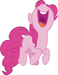 Size: 760x990 | Tagged: safe, edit, edited screencap, imported from derpibooru, screencap, pinkie pie, earth pony, pony, background removed, open mouth, open smile, simple background, smiling, solo, transparent background, uvula, volumetric mouth