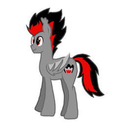 Size: 1260x1285 | Tagged: safe, artist:null-soka, imported from derpibooru, oc, oc only, oc:ashesfire, bat pony, pony, derpibooru community collaboration, 2023 community collab, male, simple background, solo, stallion, transparent background