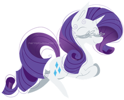 Size: 1024x827 | Tagged: safe, artist:mermailada, imported from derpibooru, rarity, eyes closed, simple background, smiling, smirk, solo, transparent background, watermark