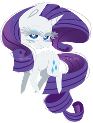 Size: 955x1261 | Tagged: safe, artist:mermailada, imported from derpibooru, rarity, heart, heart eyes, looking at you, simple background, smiling, smirk, solo, transparent background, watermark, wingding eyes