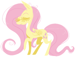 Size: 1024x779 | Tagged: safe, artist:mermailada, imported from derpibooru, fluttershy, eyes closed, simple background, smiling, smirk, solo, transparent background, watermark