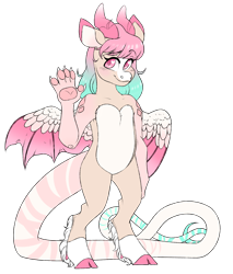 Size: 1700x2000 | Tagged: safe, artist:dozyarts, imported from derpibooru, oc, oc:dozy, anthro, draconequus, unguligrade anthro, cloven hooves, simple background, solo, transparent background