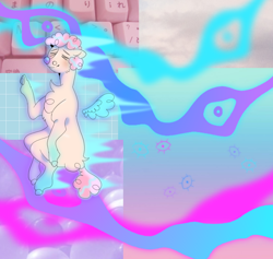 Size: 1156x1094 | Tagged: safe, artist:lanternik, imported from derpibooru, oc, oc only, pegasus, pony, abstract background, chest fluff, floating wings, pegasus oc, raised hoof, solo, wings