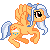 Size: 50x50 | Tagged: safe, artist:l4zydaze, imported from derpibooru, oc, oc only, pegasus, pony, 2022, animated, base used, flying, gif, old art, pegasus oc, pixel art, simple background, smiling, solo, transparent background, wings