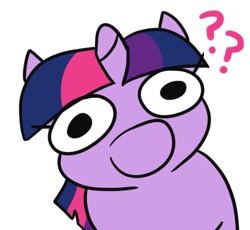 Size: 500x459 | Tagged: safe, artist:jargon scott, imported from derpibooru, twilight sparkle, pony, unicorn, close-up, cute, female, filly, filly twilight sparkle, foal, looking at you, question mark, simple background, solo, twiabetes, twiggie, unicorn twilight, white background, younger