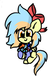 Size: 2122x2976 | Tagged: safe, artist:riverdawn404, imported from derpibooru, oc, oc only, oc:riverdawn breeze, pegasus, pony, derpibooru community collaboration, 2023 community collab, bow, hair bow, hoof hold, pegasus oc, simple background, smiling, solo, transparent background