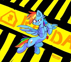 Size: 1460x1263 | Tagged: safe, artist:madiwann, imported from derpibooru, rainbow dash, pegasus, pony, dramatic pose, female, flying, mare, rainbow dashs coaching whistle, solo, whistle