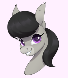 Size: 2150x2460 | Tagged: safe, artist:aquaticvibes, imported from derpibooru, octavia melody, donkey, burroctavia, bust, donkified, female, mare, simple background, smiling, solo, species swap