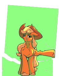 Size: 1400x1800 | Tagged: safe, artist:hc0, imported from derpibooru, applejack, pony, abstract background, solo