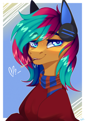 Size: 2760x3920 | Tagged: safe, artist:honeybbear, imported from derpibooru, oc, pony, ambiguous gender, bust, food, pocky, portrait, solo