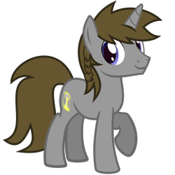 Size: 1186x1186 | Tagged: safe, artist:the smiling pony, imported from derpibooru, oc, oc only, oc:disty dusk, pony, unicorn, .svg available, brown mane, brown tail, full body, horn, looking at you, male, show accurate, simple background, smiling, smiling at you, solo, stallion, svg, tail, transparent background, unicorn oc, vector