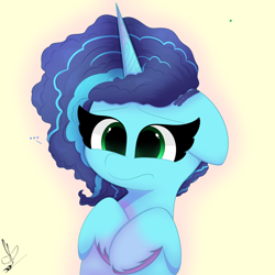 Size: 3000x3000 | Tagged: safe, artist:daftramms, imported from derpibooru, pony, unicorn, cute, fanart, g5, high res, misty brightdawn, simple background, solo