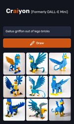 Size: 768x1276 | Tagged: safe, imported from derpibooru, gallus, griffon, 3d, ai content, ai generated, generator:craiyon, lego, shadow, spread wings, wings