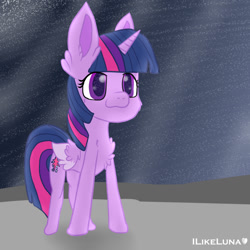 Size: 1000x1000 | Tagged: safe, artist:ilikeluna, imported from derpibooru, twilight sparkle, alicorn, pony, chest fluff, solo, twilight sparkle (alicorn)