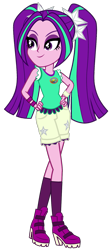 Size: 689x1564 | Tagged: safe, artist:ajosterio, imported from derpibooru, aria blaze, human, equestria girls, camp everfree outfits, clothes swap, female, hand on hip, simple background, solo, transparent background, vector