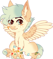 Size: 950x1052 | Tagged: safe, artist:mourningfog, imported from derpibooru, oc, oc only, oc:berry crunch, pegasus, pony, bandaid, ear fluff, simple background, solo, transparent background, unshorn fetlocks