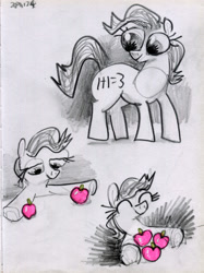 Size: 2984x4000 | Tagged: safe, artist:ja0822ck, imported from derpibooru, earth pony, pony, apple, food, math, traditional art