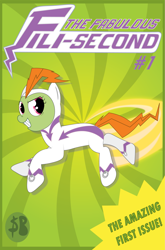 Size: 2063x3132 | Tagged: safe, artist:prixy05, idw, imported from derpibooru, fili-second, earth pony, pony, comic, cover, power ponies, solo