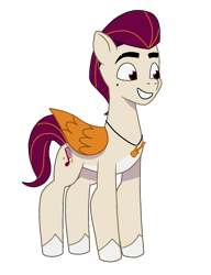 Size: 1179x1536 | Tagged: safe, artist:ben81398, imported from derpibooru, pegasus, pony, cute, g5, grin, jewelry, male, mole, my little pony: tell your tale, necklace, rocky riff, rockybetes, simple background, smiling, solo, stallion, transparent background, vector