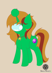 Size: 4961x7016 | Tagged: safe, artist:draconightmarenight, imported from derpibooru, oc, oc:oc:nicole sunstone, pony, unicorn, among us, christmas star, clothes, colored sketch, green pony, monthly reward, solo, suit