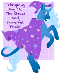 Size: 1280x1547 | Tagged: safe, artist:s0ftserve, imported from derpibooru, trixie, pony, unicorn, alternate design, cape, clothes, curved horn, hat, horn, leonine tail, simple background, solo, tail, transparent background, trixie's cape, trixie's hat