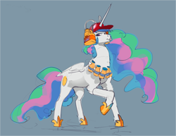 Size: 7634x5908 | Tagged: safe, artist:alumx, imported from derpibooru, princess celestia, alicorn, pony, absurd resolution, drinking, drinking hat, female, gray background, hat, mare, simple background, solo, sunny d