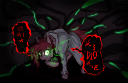 Size: 1641x1069 | Tagged: safe, artist:thurder2020, imported from derpibooru, earth pony, pony, noriaki kakyoin, ponified