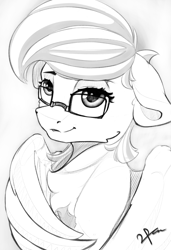 Size: 860x1256 | Tagged: safe, artist:mrulol, imported from derpibooru, oc, oc only, pegasus, pony, glasses, sketch