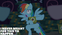 Size: 1280x720 | Tagged: safe, edit, edited screencap, editor:quoterific, imported from derpibooru, screencap, rainbow dash, 28 pranks later