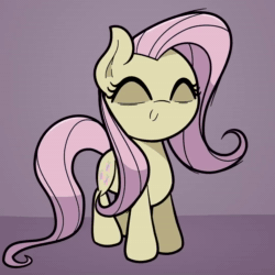 Size: 1080x1080 | Tagged: safe, artist:marshmallowhors, imported from derpibooru, fluttershy, pegasus, pony, animated, cute, female, han solo, mare, shyabetes, solo, sound, star wars, webm, wingless