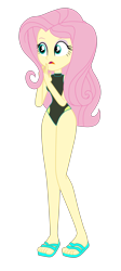 Size: 1900x4252 | Tagged: safe, artist:gmaplay, imported from derpibooru, fluttershy, human, equestria girls, equestria girls series, forgotten friendship, unsolved selfie mysteries, clothes, fluttershy's beach shorts swimsuit, fluttershy's one-piece swimsuit, one-piece swimsuit, simple background, solo, swimsuit, transparent background