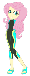 Size: 1500x3703 | Tagged: safe, artist:gmaplay, imported from derpibooru, fluttershy, human, equestria girls, equestria girls series, clothes, fluttershy's wetsuit, simple background, solo, swimsuit, transparent background, wetsuit