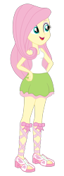 Size: 1254x3458 | Tagged: safe, artist:gmaplay, imported from derpibooru, fluttershy, human, equestria girls, bare shoulders, clothes, simple background, sleeveless, solo, transparent background