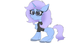 Size: 3840x2160 | Tagged: safe, artist:straighttothepointstudio, imported from derpibooru, oc, oc only, pony, unicorn, clothes, digital art, female, filly, foal, freckles, g5, glasses, simple background, smiling, solo, transparent background, unshorn fetlocks