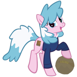 Size: 1200x1200 | Tagged: safe, artist:the smiling pony, imported from derpibooru, oc, oc only, oc:artabana, earth pony, pony, derpibooru community collaboration, .svg available, 2023 community collab, ball, brazil, clothes, earth pony oc, female, football, full body, happy, hooves, looking at you, mare, open mouth, open smile, shirt, simple background, smiling, smiling at you, solo, sports, svg, tail, transparent background, two toned mane, two toned tail, vector