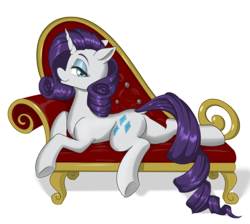 Size: 1280x1148 | Tagged: safe, artist:dstears, color edit, edit, imported from derpibooru, rarity, pony, unicorn, colored, couch, cute, dock, female, lidded eyes, lying down, mare, profile, prone, raribetes, simple background, solo, tail, transparent background