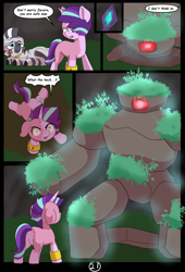 Size: 4750x7000 | Tagged: safe, alternate version, artist:chedx, imported from derpibooru, starlight glimmer, zecora, golem, comic:the storm kingdom, alternate hairstyle, alternate universe, butt, comic, fanfic, fanfic art, plot