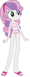 Size: 1280x3271 | Tagged: safe, artist:ajosterio, imported from derpibooru, sweetie belle, human, equestria girls, bikini, bikini bottom, bikini top, clothes, clothes swap, hairband, legs, sandals, simple background, sleeveless, smiling, solo, swimsuit, transparent background