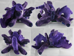 Size: 3914x3000 | Tagged: safe, artist:bastler, imported from derpibooru, oc, oc only, oc:midnight purple, bat pony, pony, bat pony oc, colored hooves, colored muzzle, irl, male, photo, plushie