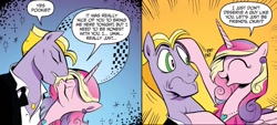 Size: 1334x601 | Tagged: safe, artist:andypriceart, idw, imported from derpibooru, buck withers, princess cadance, alicorn, earth pony, pony, neigh anything, spoiler:comic, spoiler:comic12, dialogue, duo, female, friendzone, g4, male, mare, speech bubble, stallion, teen princess cadance