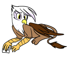 Size: 807x684 | Tagged: safe, artist:ghost, imported from twibooru, gilda, griffon, female, image, lying down, note, paper, png, prone, sad, simple background, solo, white background