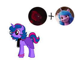 Size: 589x505 | Tagged: safe, izzy moonbow, tempest shadow, oc, oc:lavanda saint, my ocs, parent:izzy moonbow, parent:tempest shadow, королева кошек